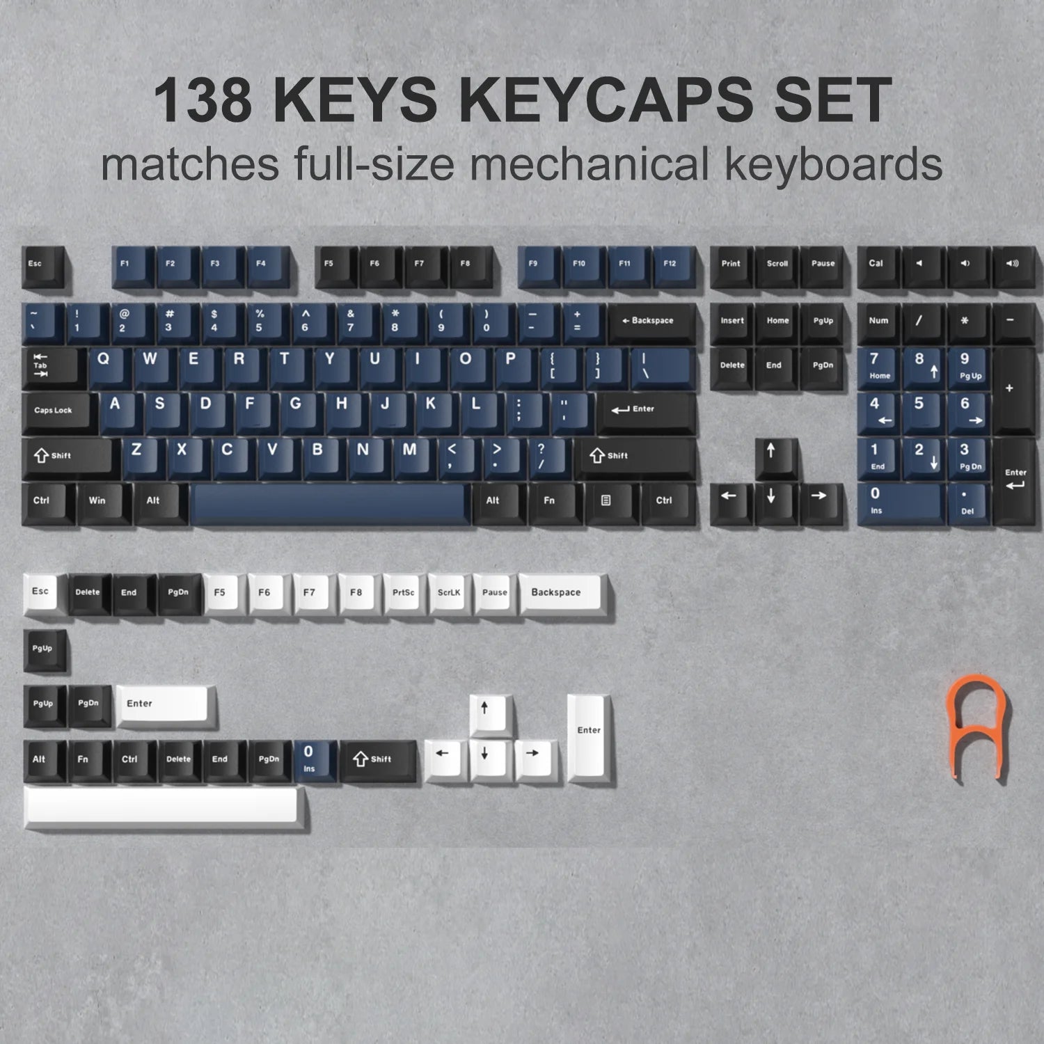 138 Keys Retro Brown Gray PBT Keycap Double Shot Cherry Profile Key Caps for Cherry MX Switches Mechanical Gamer Keyboard
