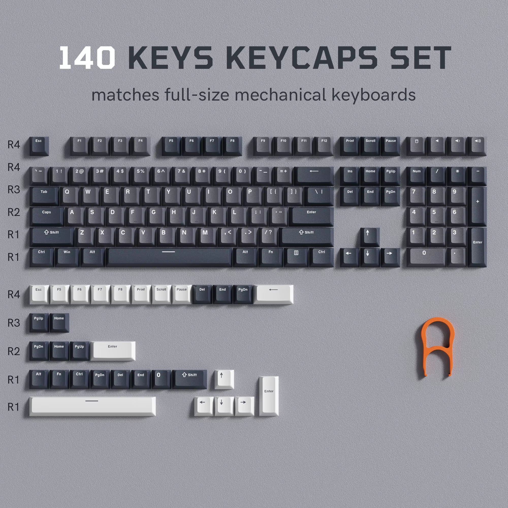 138 Keys Retro Brown Gray PBT Keycap Double Shot Cherry Profile Key Caps for Cherry MX Switches Mechanical Gamer Keyboard